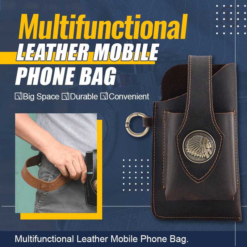 [✨Father's Day Sale]Multifunctional Leather Mobile Phone Bag