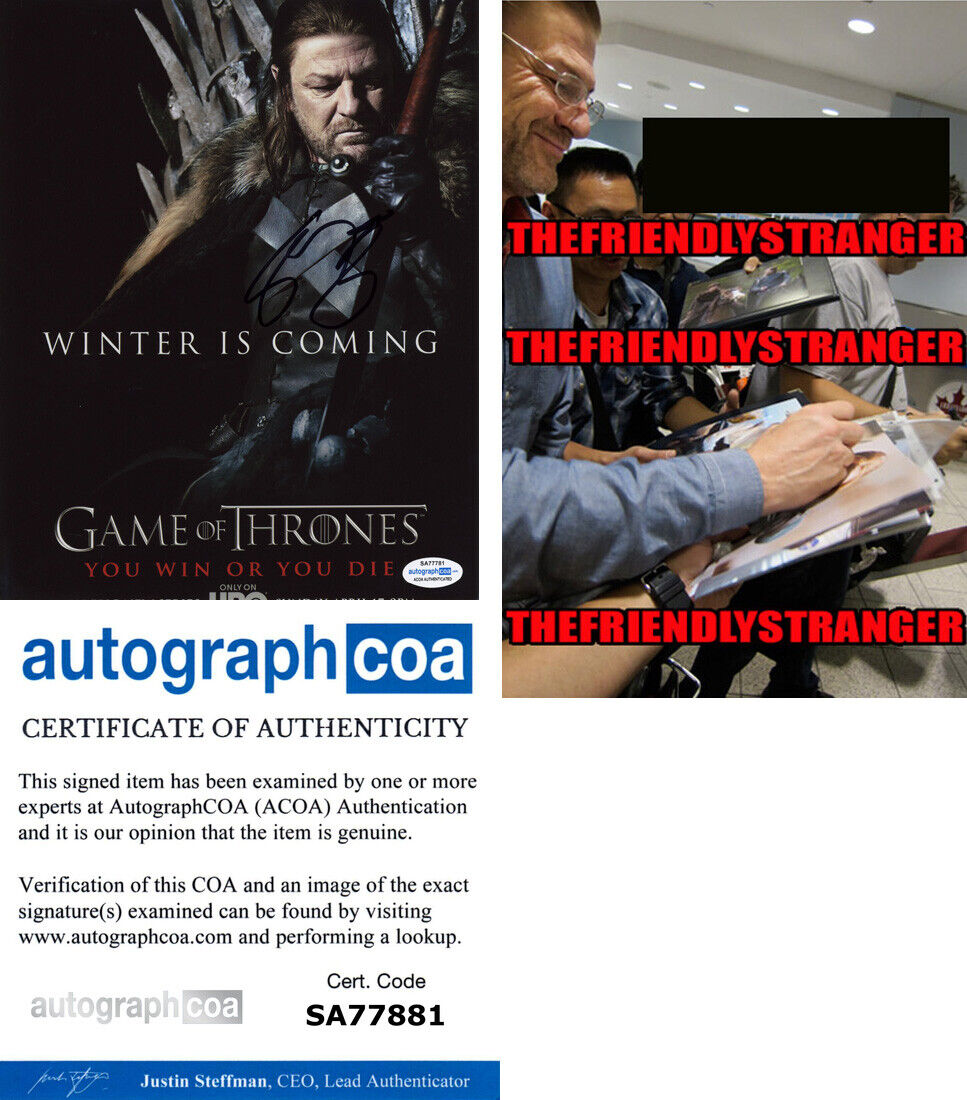 SEAN BEAN signed GAME OF THRONES