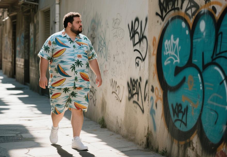 surf-inspird Hawaiian shirts for big and tall men