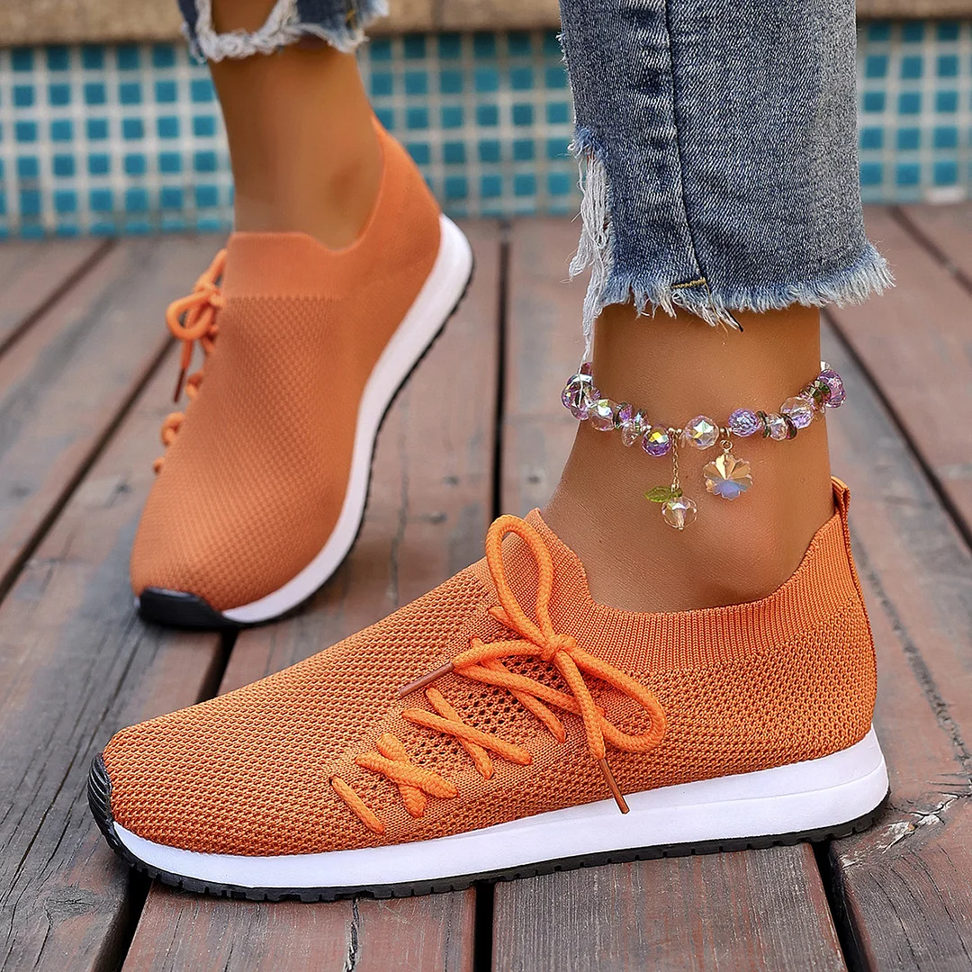 Yyvonne Dragged Girl Flying Weave A Foot Pedal Half Mother Driving Shoes Net Shoes Without Heel Walking Shoes Head Breathable