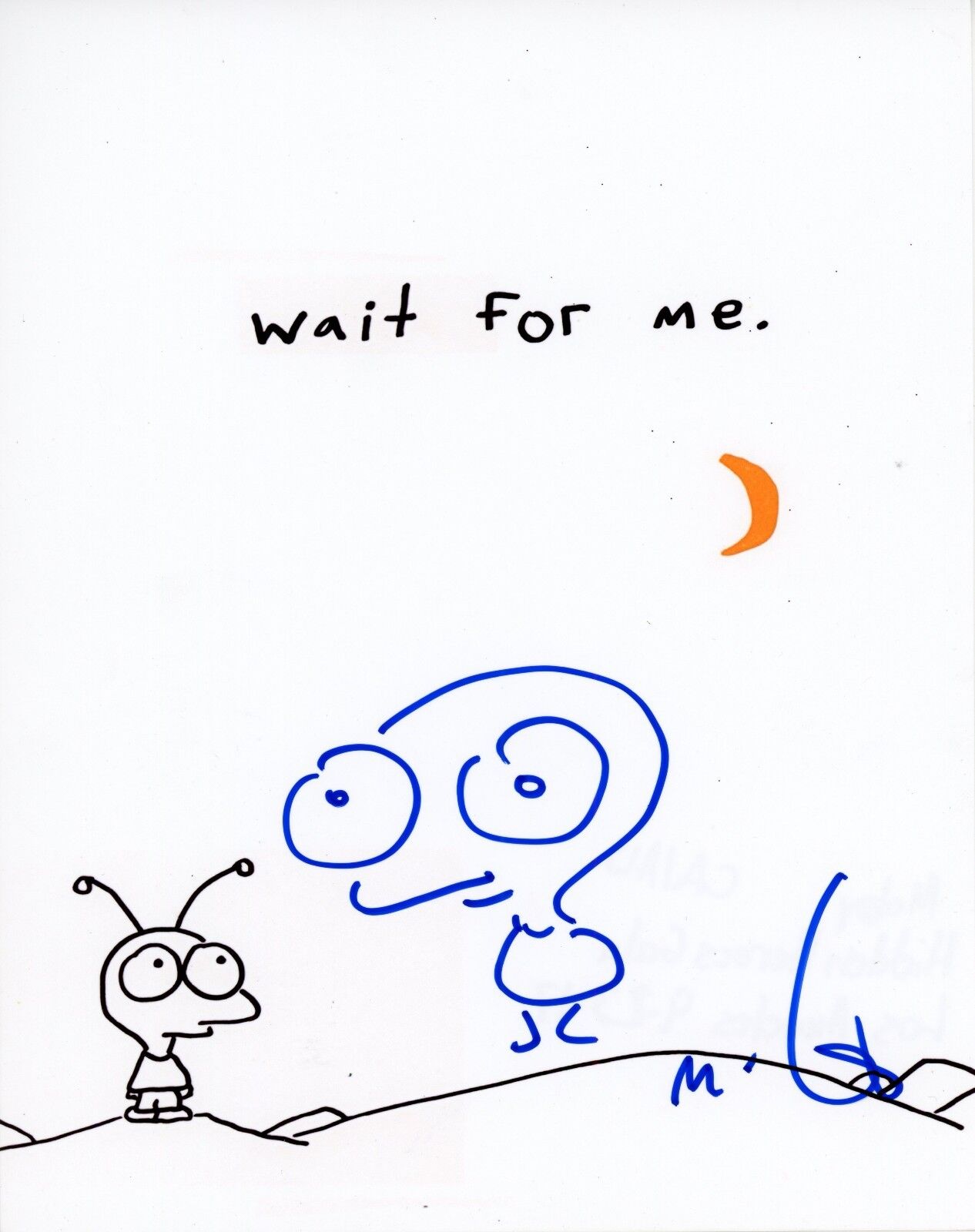 ~~ MOBY Authentic Hand-Signed/Sketch WAIT FOR ME