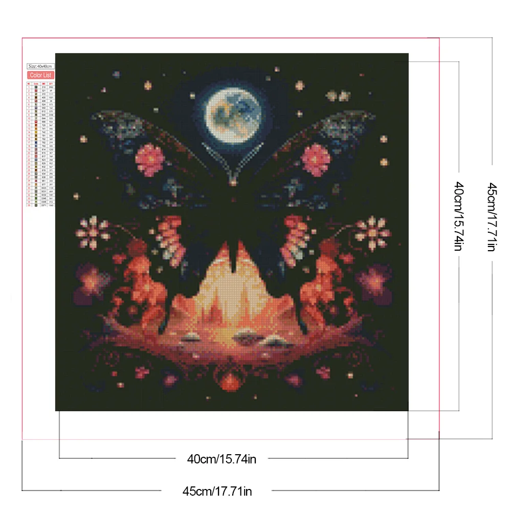 Partial AB Diamond Painting - Full Round Drill - Butterfly(Canvas|45*45cm)