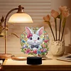 (US Only)Acrylic Double Sided Bunny Diamond Painting LED Night Light for Easter Decor
