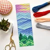 Mountains And Rivers Scenery-11CT Stamped Cross Stitch Bookmark 18*6cm(Double Sided)