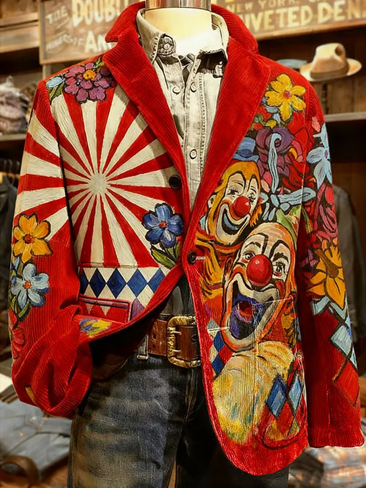 Herren Cologne Carnival Print Casual Anz&uuml;ge