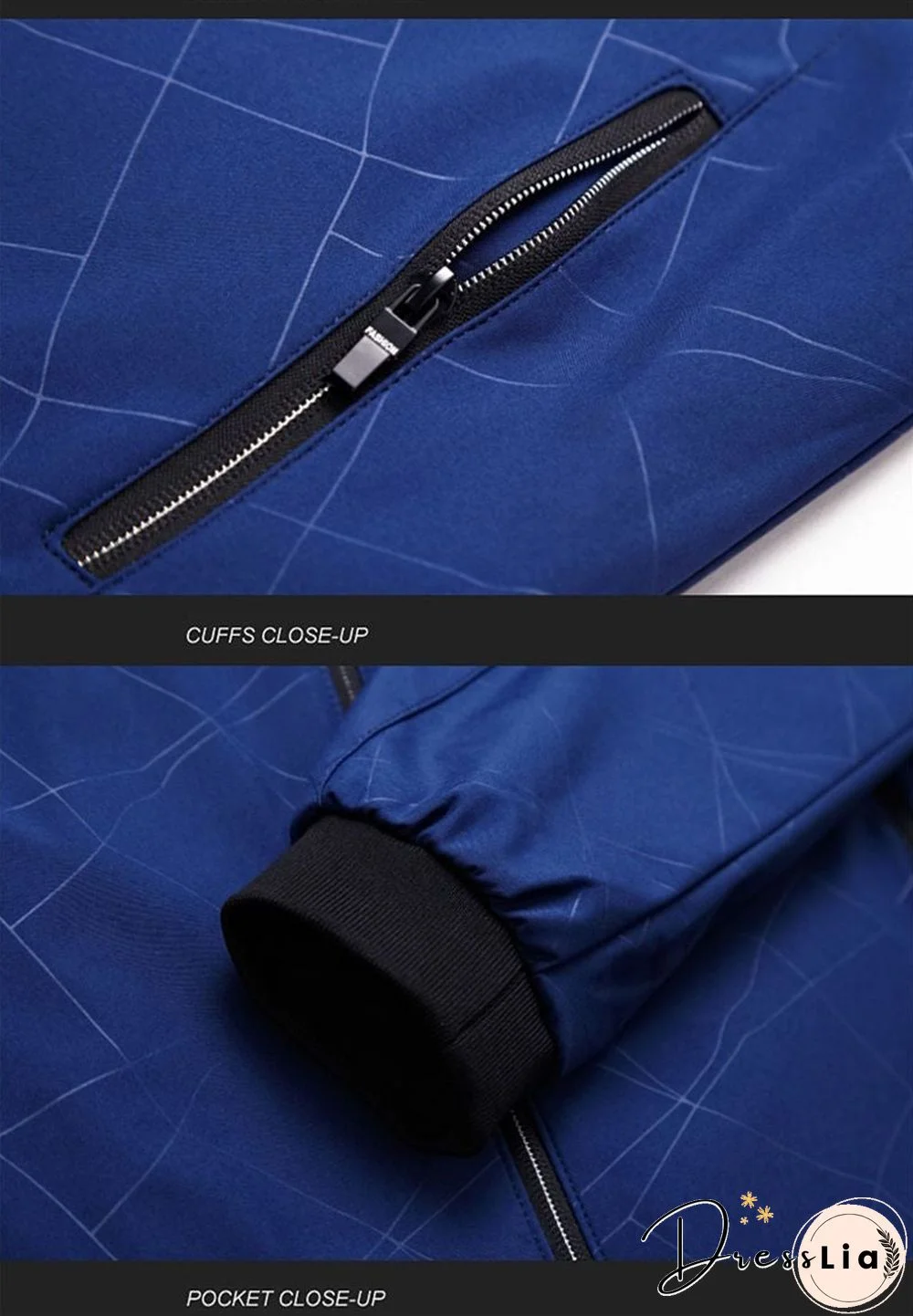 Men Brand Bomber Jacket Business Casual Stand Collar Coats New Zipper Rib sleeve Outerwear