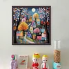Colored Houses-14CT Counted Cross Stitch 40*40cm/15.75*15.75in