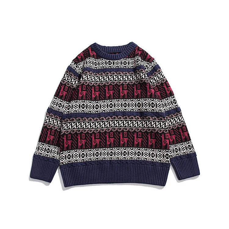 Man Fall Winter Outfis Winter Sweater Men's Retro Trendy Loose BF Casual Sweater Coat