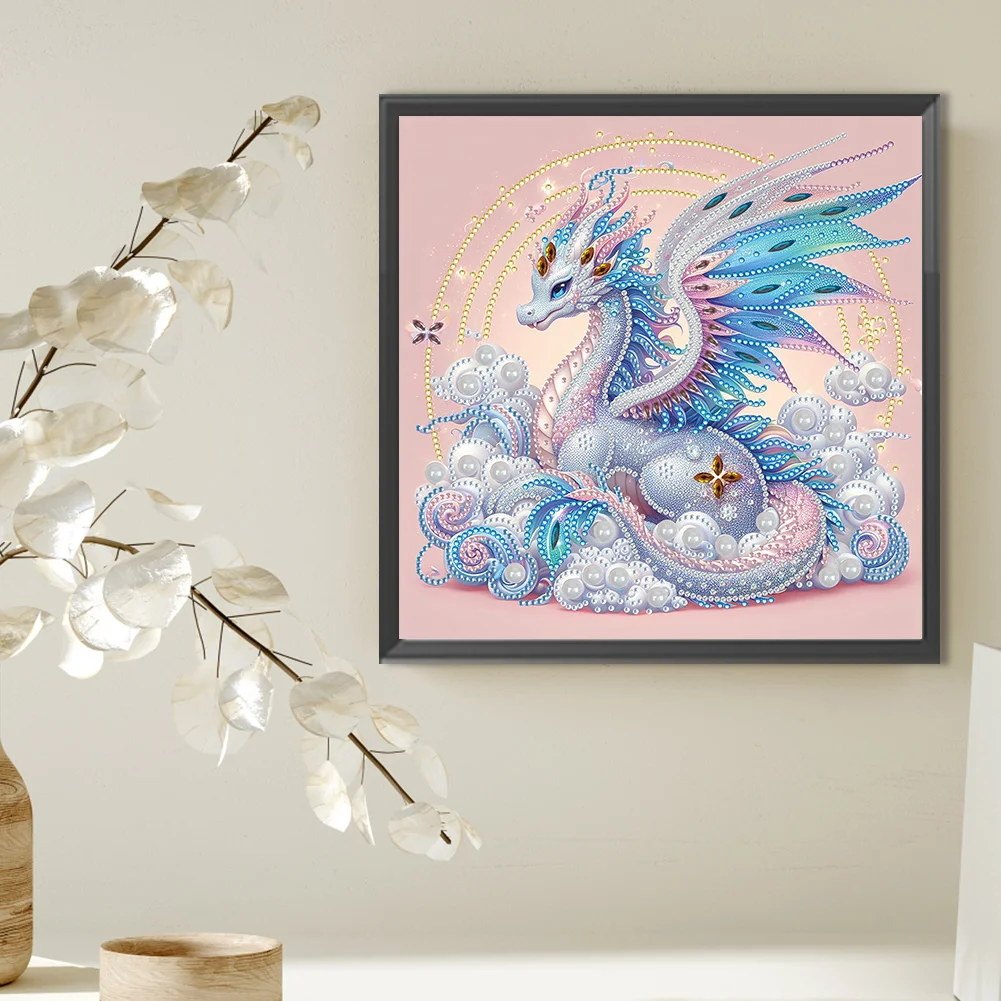 Diamond Painting - Partial Special Shaped Drill - Dragon(Canvas|30*30cm)