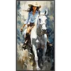 (Big Size)Girl Riding A Horse - 11CT Stamped Cross Stitch - 40*70cm