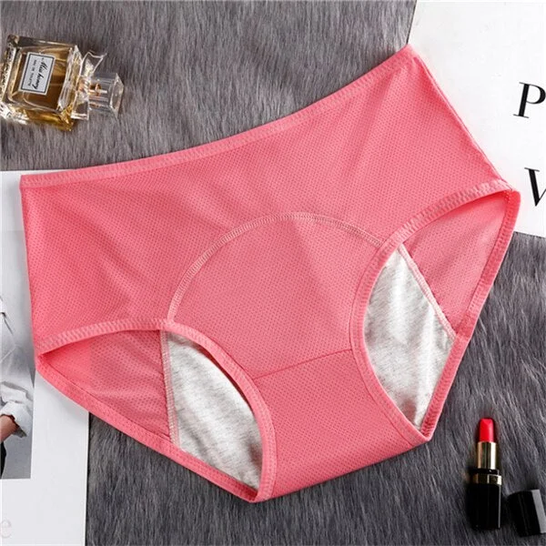 Women Period Panties Leakproof Lingerie Soft Cotton Crotch Briefs Underpant Female Breathable Cozy Cotton Menstrual Underwear