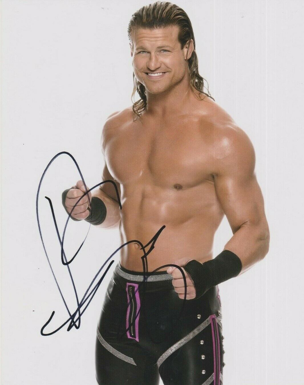 Dolph Ziggler (WWE superstar) **HAND SIGNED** 10x8 Photo Poster painting ~ AUTOGRAPHED