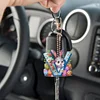 (US Only)PET Double Sided Special Shaped Easter Alphabet DIY Diamond Painting Keychain