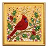 DIY Christmas Pearl Painting Lighted Wall Art ,Diamond Painting LED Picture with Inner Frame, Handmade Beaded Christmas Decor with Warm Glow Lights, Holiday Home Decoration Gift for Living Room Bedroom