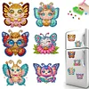 6Pcs Diamond Painting Acrylic Butterfly Fridge Stickers