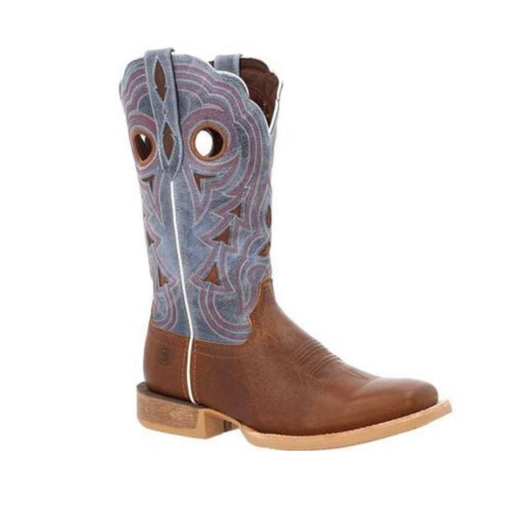 Durango Women's Lady Rebel Pro Golden Brown & Periwinkle Square Toe Western Boots DRD0422