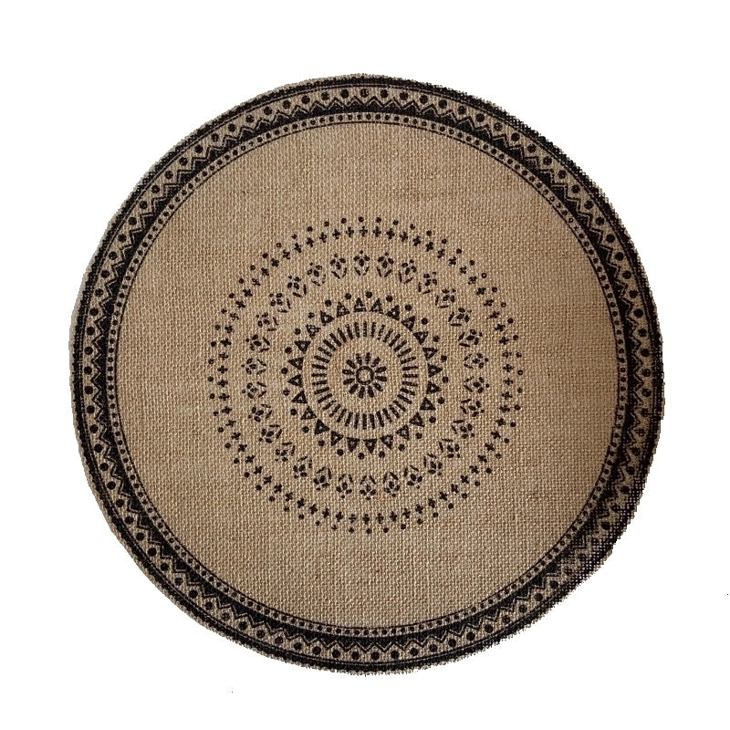 Retro Flower Jute Placemat
