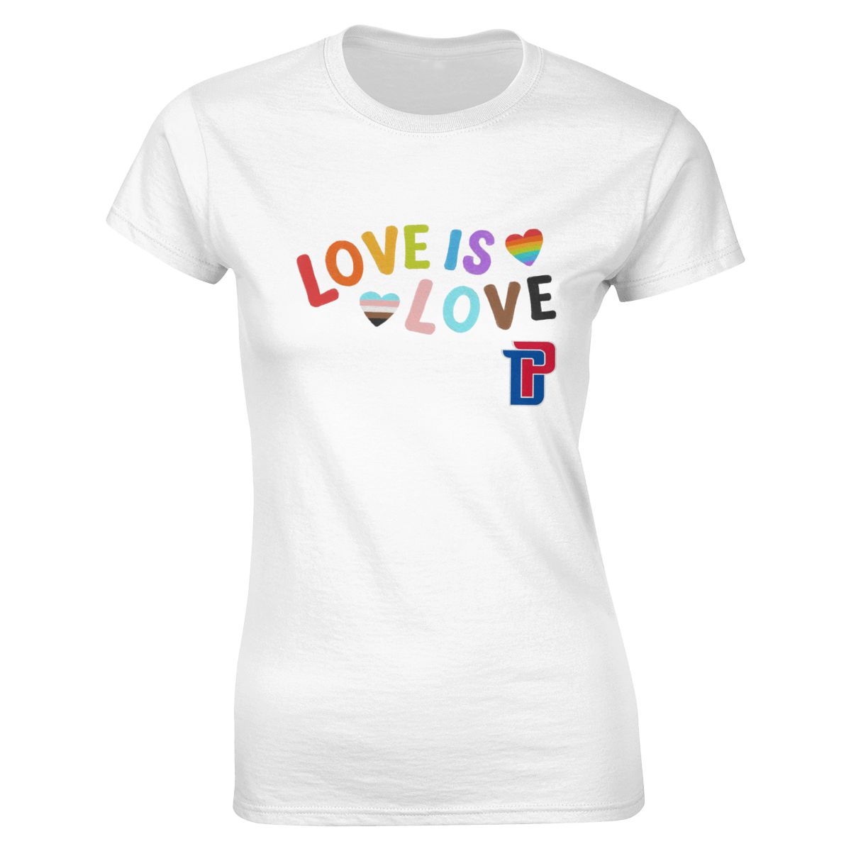 Detroit Pistons Love Pride Women's Classic-Fit T-Shirt