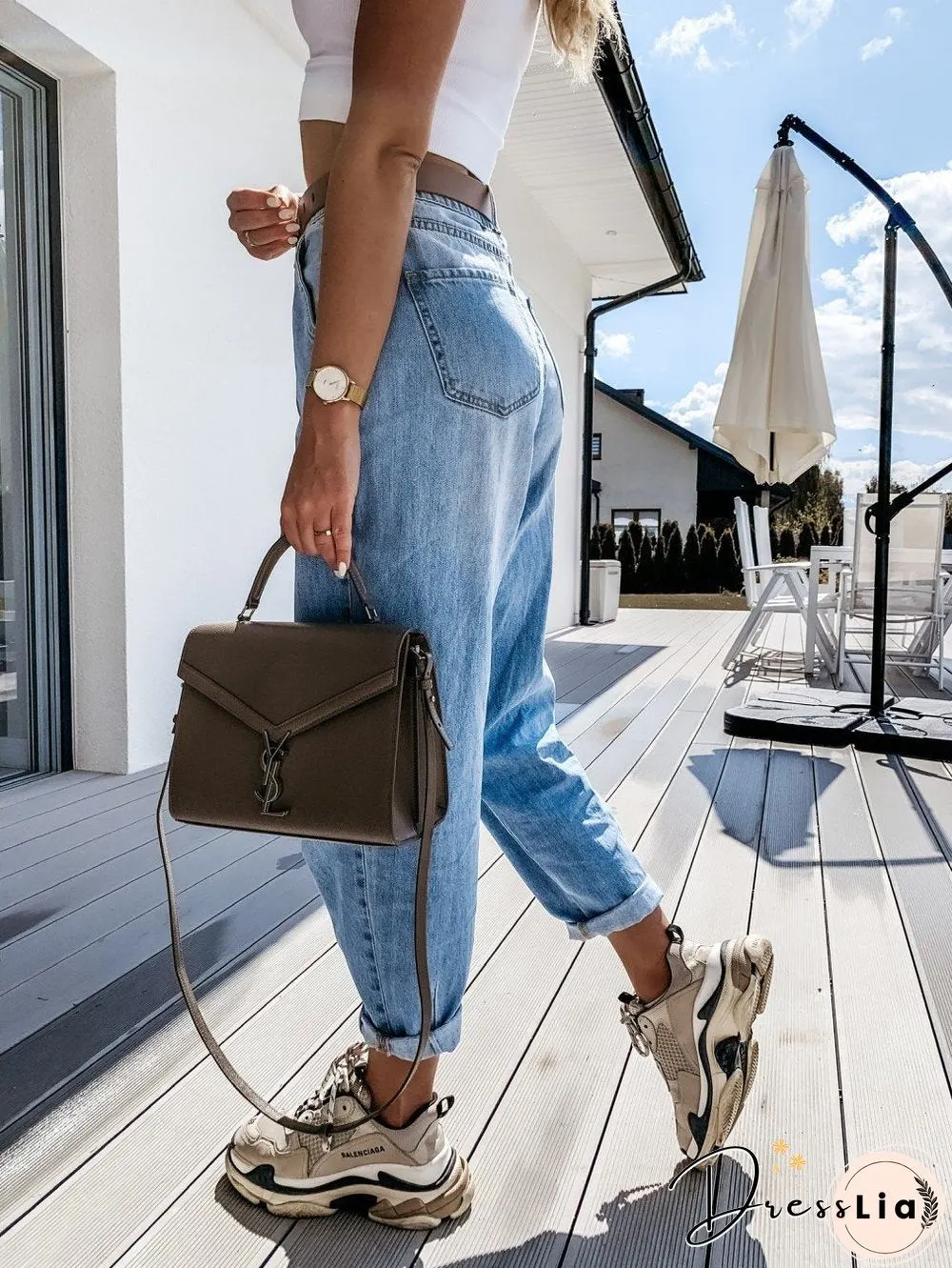 Casual High Waist Pencil Jeans
