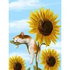 Sunflower Cat -11CT Stamped Cross Stitch Kit(36*46cm)