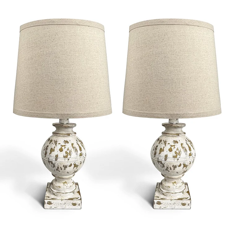 Bestier 19" Resin Table Lamps Set of 2 Bedside Desk Lamp