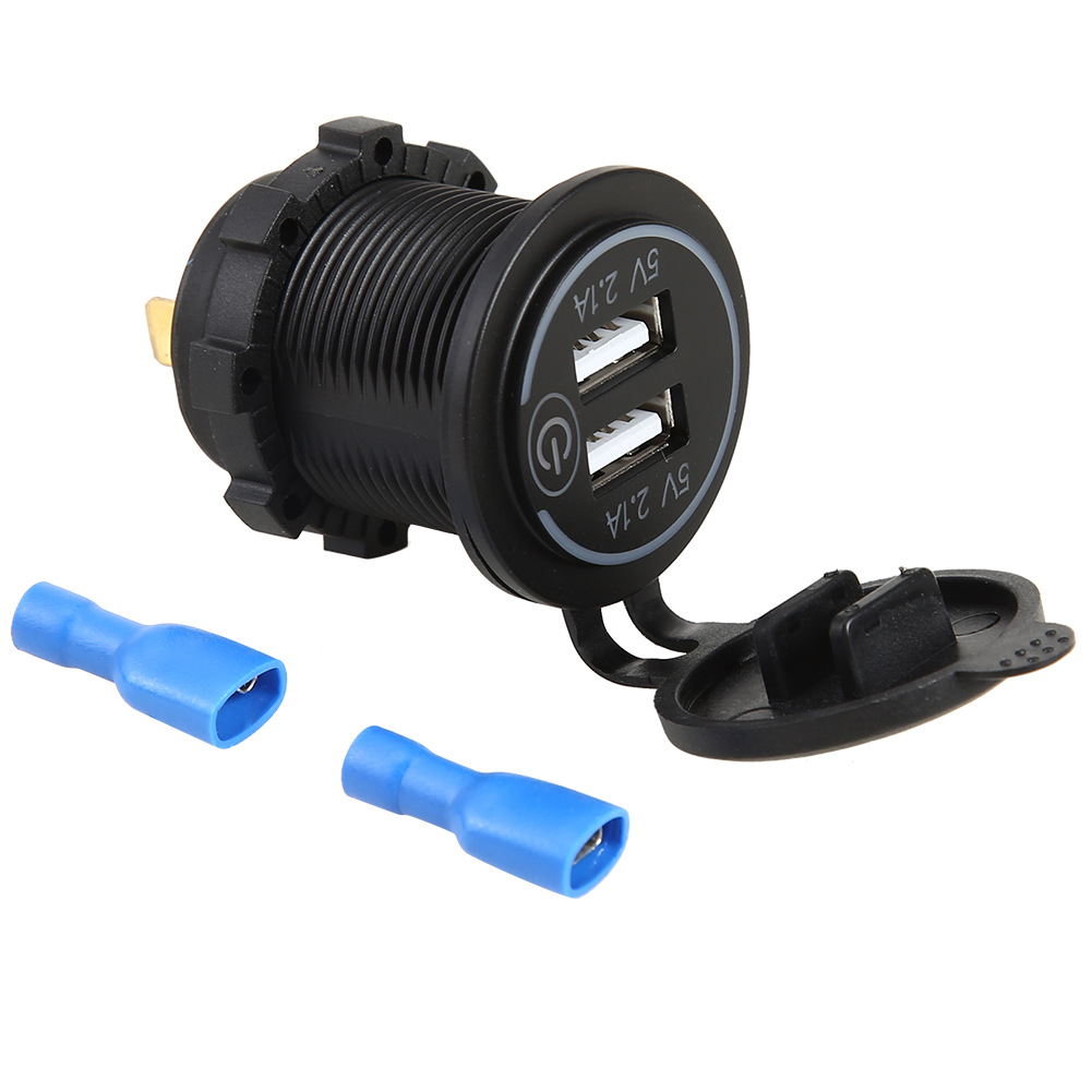

4.2A LED USB Charger Power Socket w/ Touch Switch Voltmeter for Car Boat RV, 501 Original
