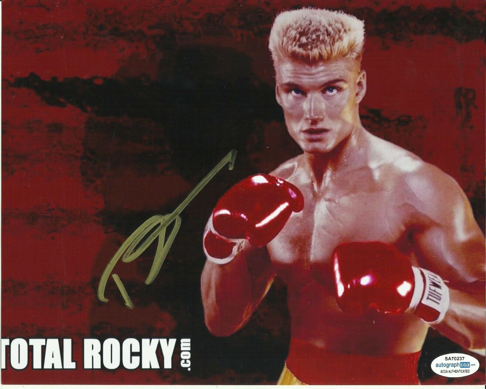 DOLPH LUNDGREN SIGNED ROCKY Photo Poster painting UACC REG 242 (3) ALSO ACOA CERTIFIED