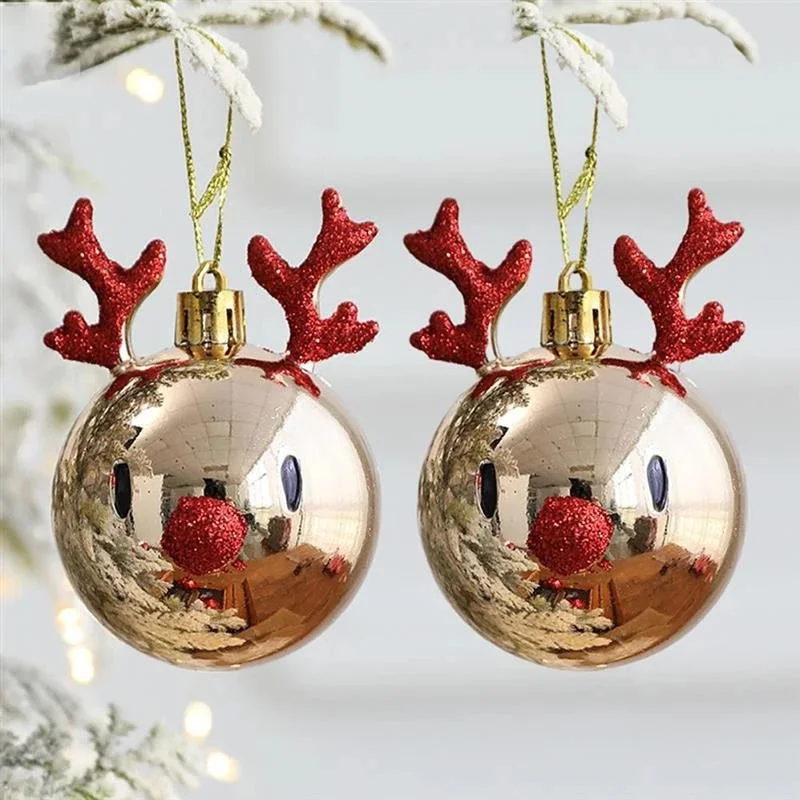 2Pcs Christmas Balls Ornaments