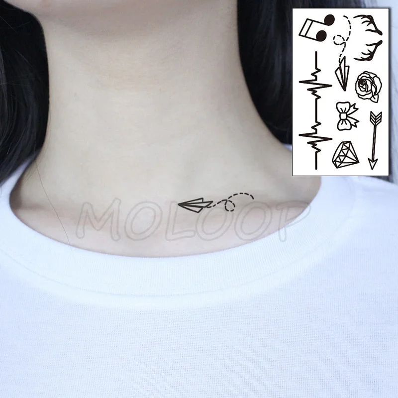 Water Transfer Tattoo Sexy Red Lips Print Tattoo Body Art Waterproof Temporary Fake Flash Tattoo for Man Woman Kid 10.5*6cm