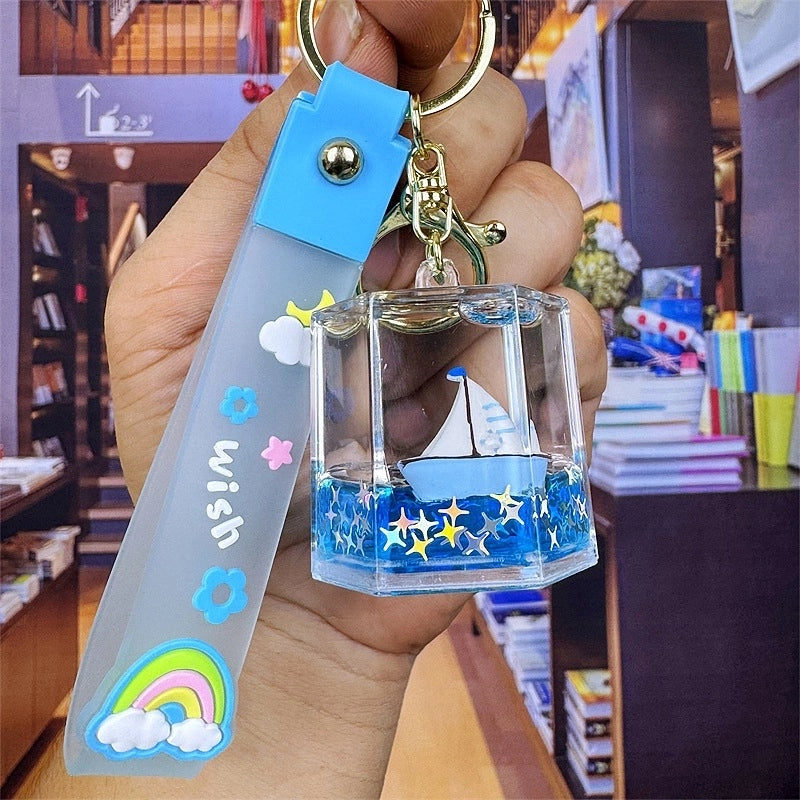 Cartoon Style Star Arylic Unisex Bag Pendant Keychain