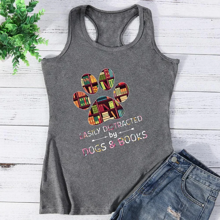 Book and dog Vest Top