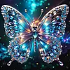Crystal Butterfly-Full Round Diamond Painting 30*30CM