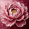 DIY Pearl Painting Peony for Home Wall Decor with Frame(25x25cm)