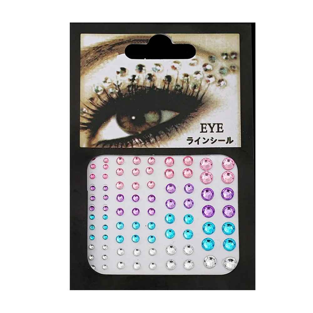 3D Pearl Face Body Brow Temporary Tattoo DIY Decal Art Crystal Diamond Rhinestone Self Adhesive Sticker Party Face Jewels Makeup