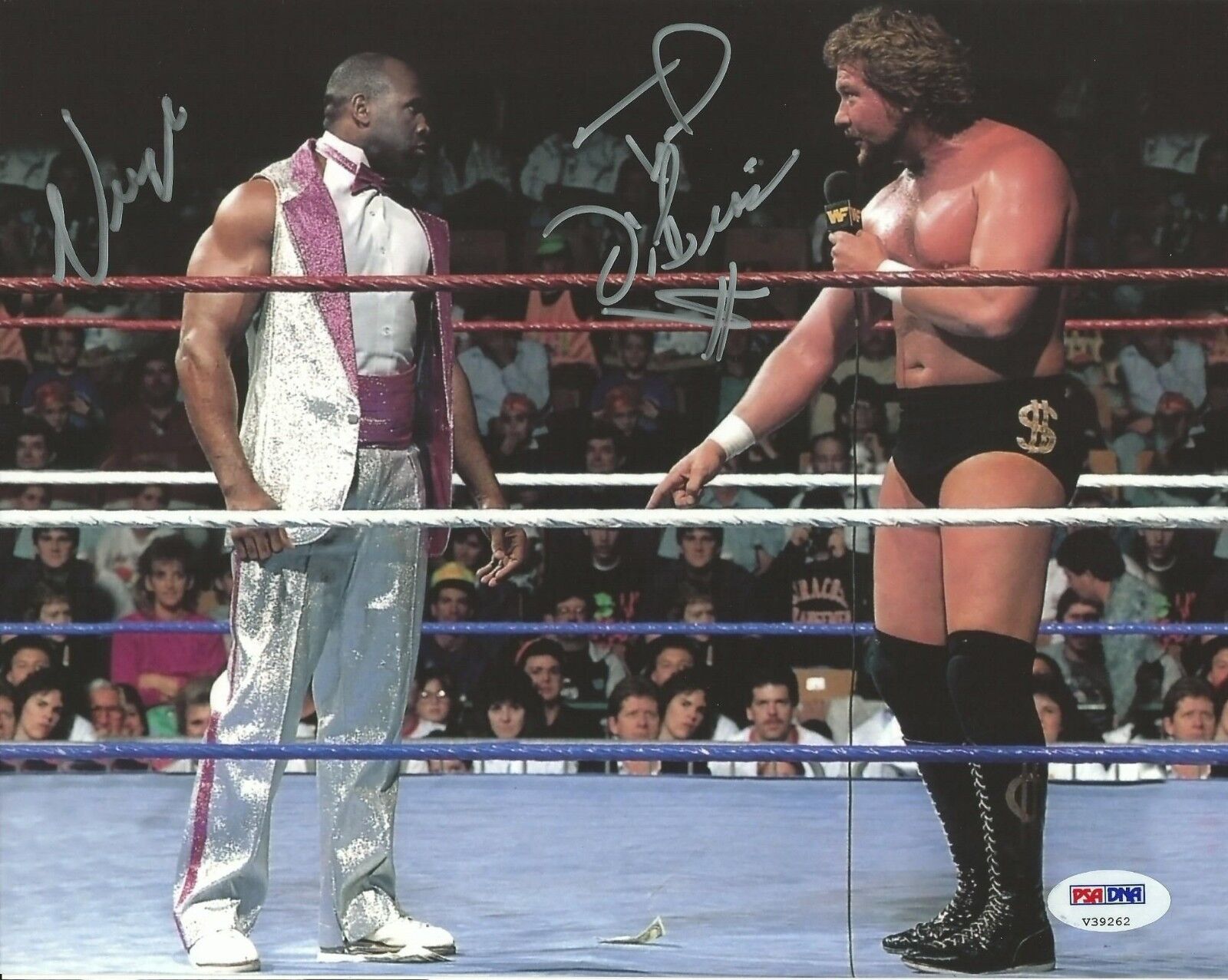 The Million Dollar Man Ted DiBiase & Virgil Signed WWE 8x10 Photo Poster painting PSA/DNA COA 4