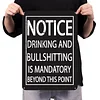 Drinking And Bullshitting Is Mandatory - Metal Tin Signs(8*12Inch/12*16Inch)