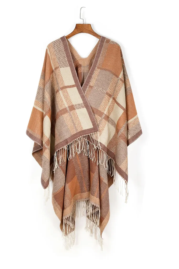 Brown plaid scarf