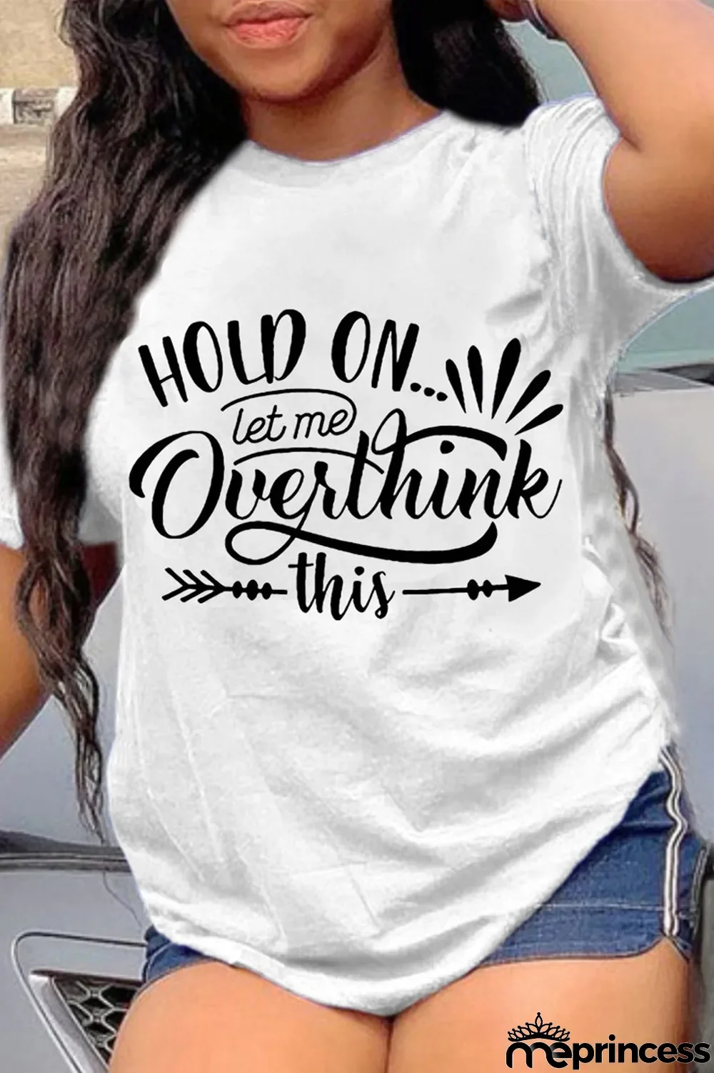 White Black Fashion Casual Letter Print Basic O Neck T-Shirts