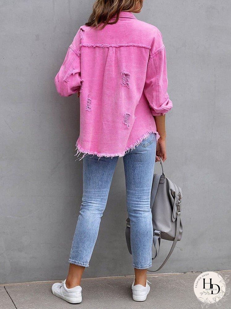 Summer Distressed Denim Jacket