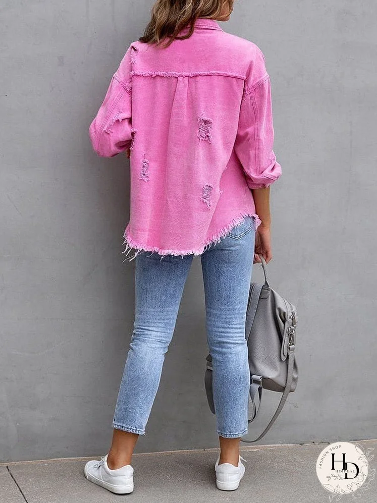 Summer Distressed Denim Jacket