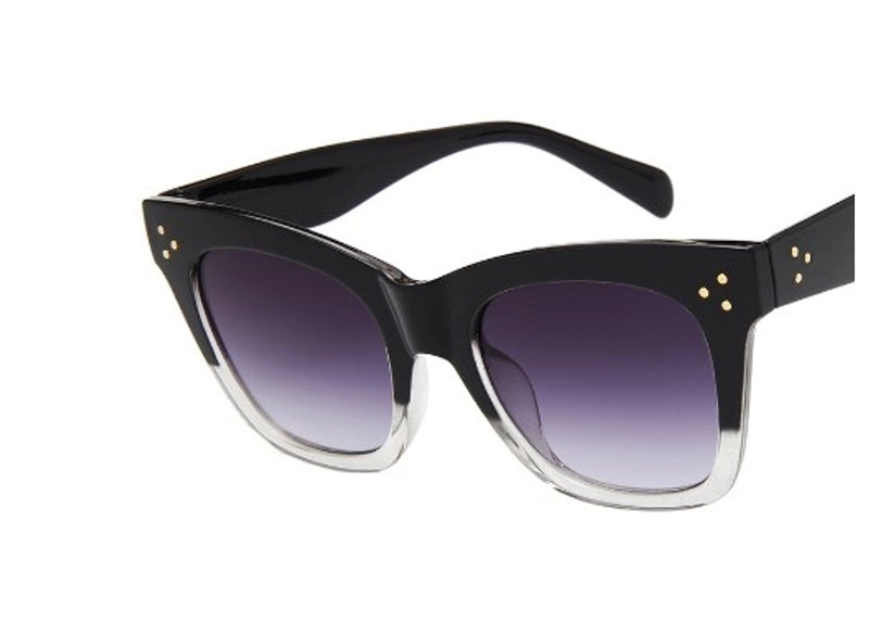 Hip-hop Color Block Ac Polygon Full Frame Women’s Sunglasses