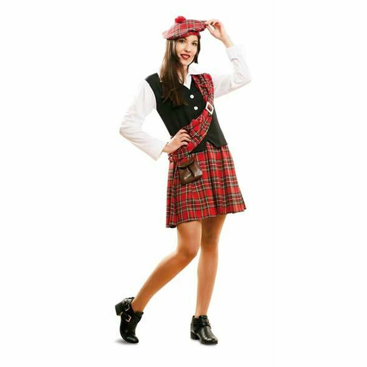 Costume for Adults My Other Me Casta&ntilde;era Scottish Woman Red M/L