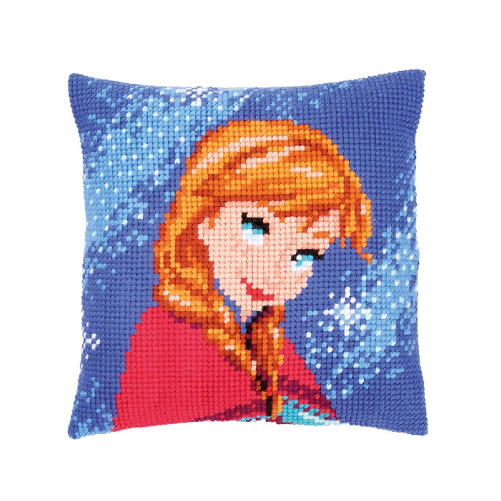 

Cartoon Girl - 11CT Stamped Cross Stitch Pillowcase - 40*40CM, 501 Original