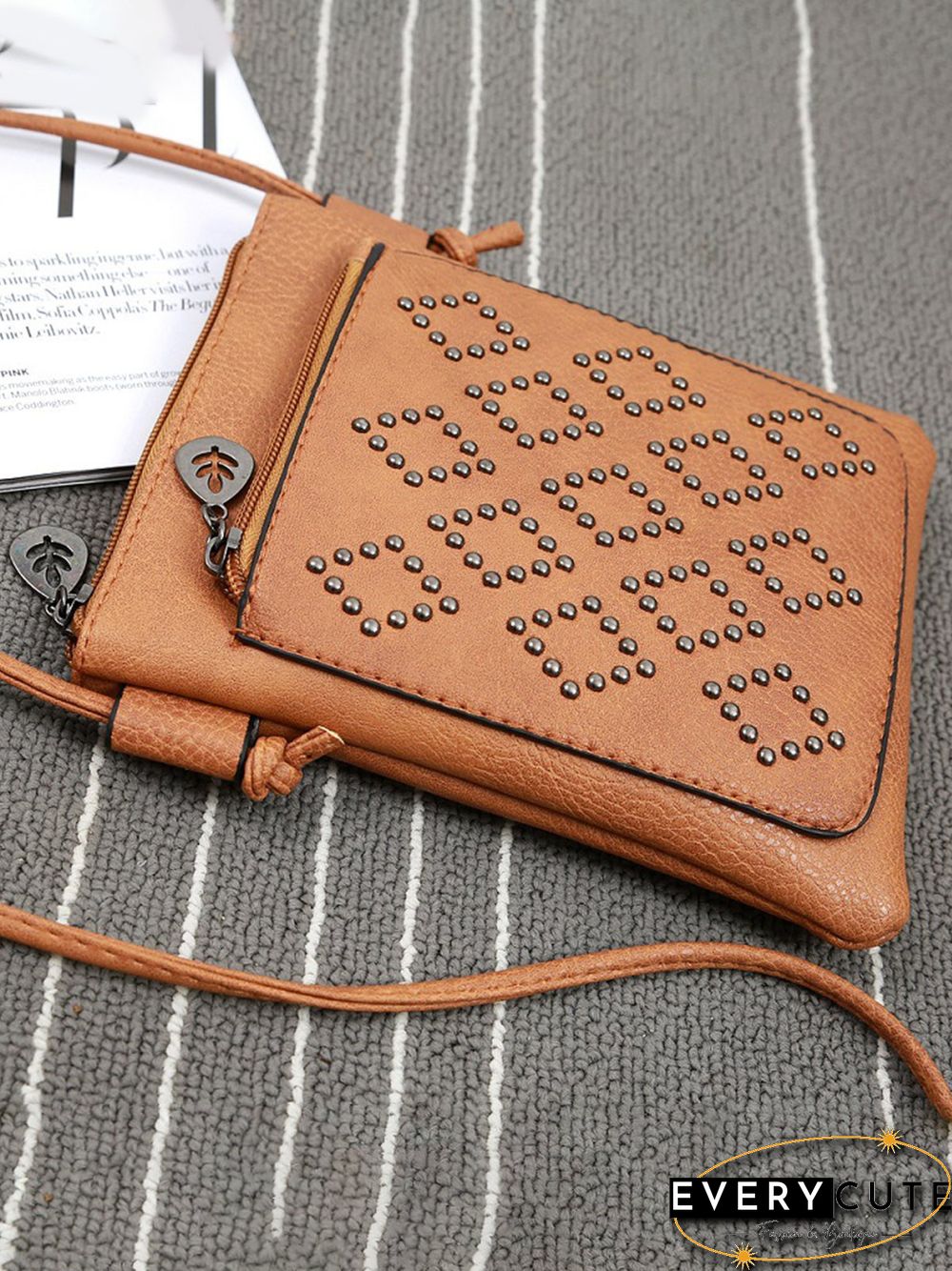 Simple Rivet Mini Crossbody Bag