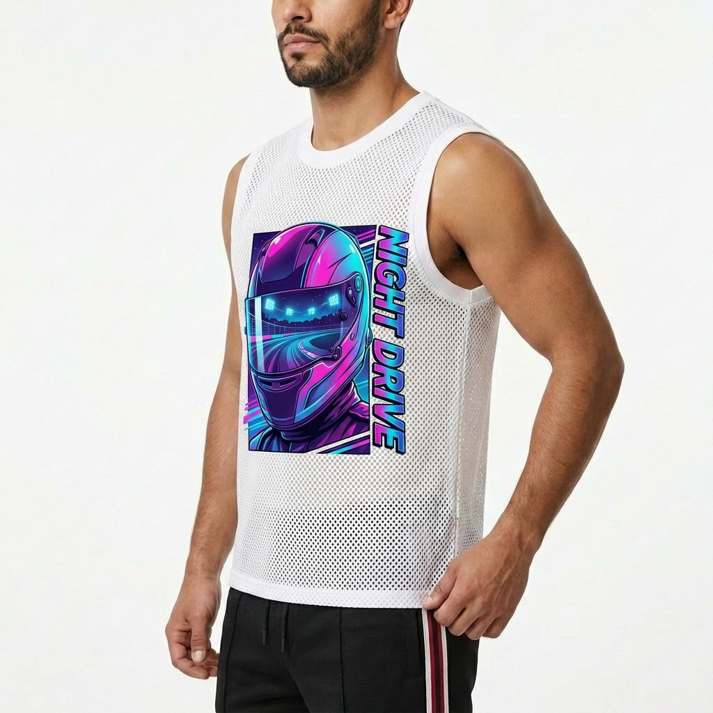 Men's American-style racing-inspired casual printed sleeveless vest Avantcool