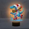 Acryl Weihnachten Dinosaurier doppelseitig - 5d DIY Bastellampe