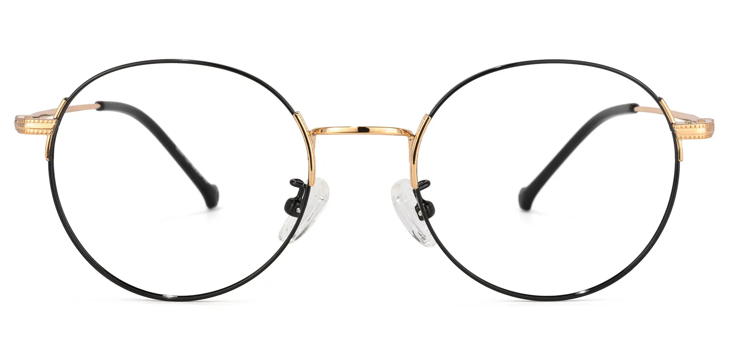 Addison Schwarz Rund Brille Schwarz