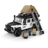 Land Rover Defender Station Wagon RV Camper Building Block Container Dust Box Creative Ornaments Assembly Toys