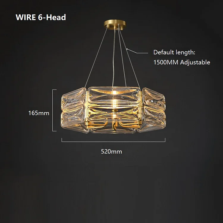 Caro Modern Luxury Round Brass Chandelier (6-Head) Vjlight