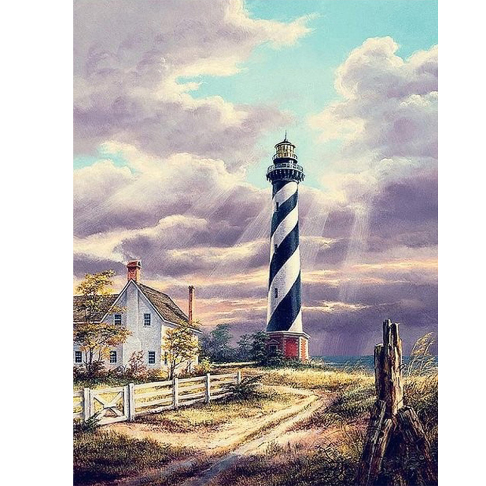 

30*40CM - Round Drill Diamond Painting - Lighthouse, 501 Original